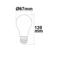 Preview: ISOLED E27 LED Lampe A67, 12W, klar, 160 lm/W, warmweiß, dimmbar