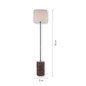 Preview: JUST LIGHT BARK Stehleuchte E27 max.40W Braun/Cremeweiß 11234-79