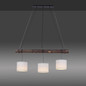 Preview: JUST LIGHT BARK Pendelleuchte E27 max.40W 3-fach Braun/Cremeweiß 11238-79