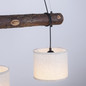 Preview: JUST LIGHT BARK Pendelleuchte E27 max.40W 3-fach Braun/Cremeweiß 11238-79