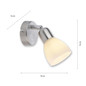 Preview: JUST LIGHT KARO Wand- und Deckenleuchte E14 max.40W Silber/Weiß 10-18cm 11951-55