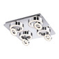 Preview: JUST LIGHT TIM LED Deckenleuchte Warmweiss 2,8W 4-fach Silber/Weiß 8,5-13cm 14522-17