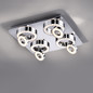 Preview: JUST LIGHT TIM LED Deckenleuchte Warmweiss 2,8W 4-fach Silber/Weiß 8,5-13cm 14522-17