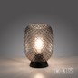 Preview: JUST LIGHT REISHI Tischleuchte E27 max.40W Schwarz/Transparent 14906-18