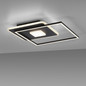 Preview: JUST LIGHT DOMINO LED Deckenleuchte Warmweiss 26W Schwarz/Weiß 15045-18