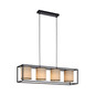 Preview: JUST LIGHT RAVEN Pendelleuchte E27 max.25W 4-fach Schwarz/Beige 60-120cm 15305-18