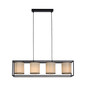 Preview: JUST LIGHT RAVEN Pendelleuchte E27 max.25W 4-fach Schwarz/Beige 60-120cm 15305-18