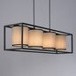 Preview: JUST LIGHT RAVEN Pendelleuchte E27 max.25W 4-fach Schwarz/Beige 60-120cm 15305-18