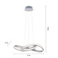 Preview: JUST LIGHT LOLAsmart-MELINDA LED Pendelleuchte Steuerbare Lichtfarbe 28W Silber/Weiß 18432-55