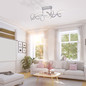 Preview: JUST LIGHT CURLS LED Deckenleuchte Warmweiss 8,6W 3-fach Silber/Weiß 19032-21