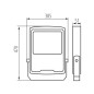 Preview: Kanlux LED Außenstrahler FL AGOR HI Schwarz IP65 33476