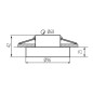 Preview: Kanlux Einbau-Downlight, Einbauleuchte ELICEO Gx5,3/GU10 Weiß/Gold 35287