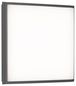 Preview: LCD Deckenleuchte, Wandleuchte Graphit LED 25W Warmweiss IP54 24x24x4,5cm 5061