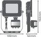 Preview: LEDVANCE FLOODLIGHT COMPACT Fluter Sensor 10W 830 SYM 100 schwarz 900lm 3000K warmweiss IP65 4058075575226