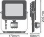 Preview: LEDVANCE FLOODLIGHT COMPACT Fluter Sensor 50W 840 SYM 100 schwarz 5000lm 4000K neutralweiss IP65 4058075575325