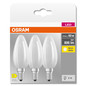 Preview: 3er Pack OSRAM LED Lampe BASE CLASSIC B 5.5W 827 Frosted E14 Warmweiss 4058075592551