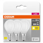 Preview: 3er Pack OSRAM LED Lampe BASE CLASSIC P 5.5W 827 Frosted E14 Warmweiss 4058075592599