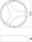 Preview: LEDVANCE DOWNLIGHT Einbauleuchte IP44 Rahmen 215 weiss 4058075709966