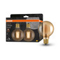 Preview: 2er Pack OSRAM LED Lampe Vintage 1906 CLASSIC Globe 6.5W 824 Gold E27 Dimmbar Warmweiss 4058075754737