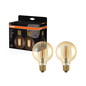 Preview: 2er Pack OSRAM LED Lampe Vintage 1906 CLASSIC Globe 6.5W 824 Gold E27 Dimmbar Warmweiss 4058075754737