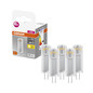 Preview: 5er Pack OSRAM LED Lampe BASE PIN G4 12 V 1.8W 827 Clear G4 Warmweiss 4058075758025