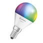 Preview: LEDVANCE LED Lampe SMART+ WiFi Mini Bulb Multicolour 230V RGBW FR E14 SINGLE PACK Dimmbar RGBTW Farbwechsel / steuerbare Lichtfarbe 4058075778658