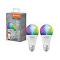 Preview: 2er Pack LEDVANCE LED Lampe SMART+ WiFi Classic Multicolour 230V RGBW FR E27 DUAL PACK Dimmbar RGBTW Farbwechsel / steuerbare Lichtfarbe 4058075778771