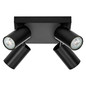 Preview: LEDVANCE LED Deckenleuchte SPOT OCTAGON BLACK Plate 4x3.4W 927 DIM Dimmbar Warmweiss 4058075828520