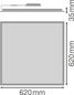 Preview: LEDVANCE PANEL COMPACT 625 UGR<19 DALI 33W 840 DALI 3630lm 4000K neutralweiss IP40/IP20 dimmbar 4099854017483