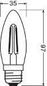 Preview: LEDVANCE LED CLASSIC B 4.8W 827 klar E27 Lampe 470lm 2700K warmweiss wie 40W dimmbar 4099854067495