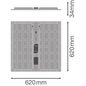 Preview: LEDVANCE PANEL PROTECT 625 UGR<19 DALI 36W 840 VIVARES 5040lm 4000K neutralweiss IP54/IP20 dimmbar 4099854083501