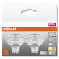 Preview: 2er Pack OSRAM LED Spot, Strahler STAR MR16 12 V 6.5W 827 GU5.3 Warmweiss 4099854115356