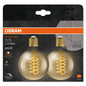 Preview: 2er Pack OSRAM LED Lampe Vintage 1906 CLASSIC SLIM Filament Globe 4.8W 822 Gold E27 Dimmbar Warmweiss 4099854147876