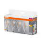 Preview: Osram 4er-Pack E27 LED Lampe 6W 806Lm warmweiss wie 60W Glühlampe 4099854193460