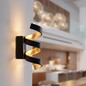 Preview: LUCE Design Helix LED Wandleuchte 3fach 3000 K 9W Schwarz, Gold