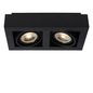 Preview: Lucide ZEFIX LED Deckenleuchte 2x GU10 Dim-to-warm 2x 12W dimmbar drehbar Schwarz 95Ra 09120/24/30