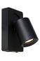 Preview: Lucide NIGEL LED Wandleuchte GU10 USB Aufladung 5W dimmbar 360° drehbar Schwarz 95Ra 09929/06/30