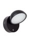 Preview: Lucide FINN LED Wandleuchte 12W 360° drehbar Schwarz Sensor IP54 22865/12/30