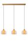 Preview: Lucide GUNHILD Pendelleuchte 3x E27 Transparent, Beige 30460/03/60