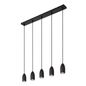 Preview: Lucide EVORA Pendelleuchte 5x GU10 Schwarz 45406/05/30