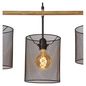 Preview: Lucide BASKETT Pendelleuchte 4x E27 Schwarz, Helles Holz 45459/04/30