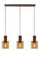 Preview: Lucide TOLEDO Pendelleuchte 3x E27 Amber, Kupfer 74405/03/62