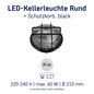 Preview: Müller Licht LED Leuchte RUND Leuchte + Schutzkorb, black 20300035