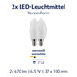 Preview: Müller Licht LED Lampe C35 Kerze E14 40W 470lm 2700K 575-SMD/COB DUO 401114