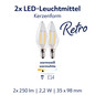 Preview: Müller Licht LED Lampe Retro Kerze E14 25W 250lm 2700K DUO 401119