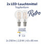 Preview: Müller Licht LED Lampe G45 Retro Tropfen E14 25W 250lm 2700K 575 401121