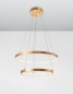 Preview: Nova Luce LEON LED Pendelleuchte Blattgold 67W Warmweiss 150x60cm 8100281