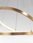 Preview: Nova Luce LEON LED Pendelleuchte Blattgold 67W Warmweiss 150x60cm 8100281