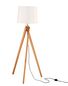 Preview: Nova Luce ALMA Stehlampe E27 Naturholz 165x45cm 60201