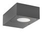 Preview: Nova Luce APOLLO LED Wandleuchte Grau 5W IP54 Warmweiss 9x15x4,5cm 713411